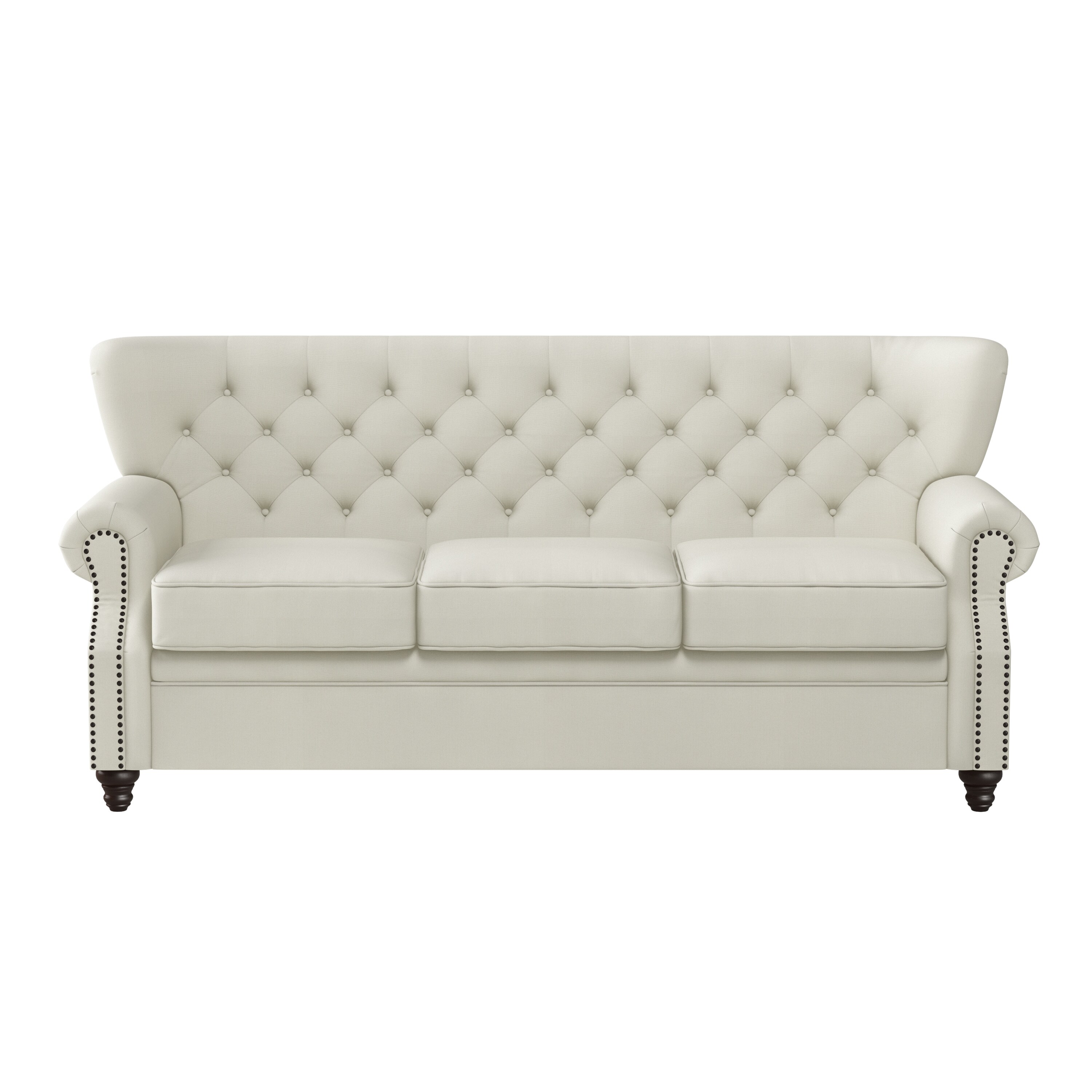 Shop Gracewood Hollow Cecilia Button Tufted Rolled Arm Sofa