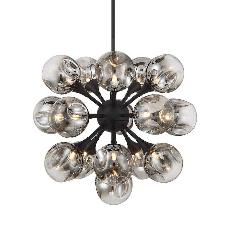Savoy House 1-7934-16 Matisse 16 Light 22" Wide Sputnik Chandelier - Matte Black