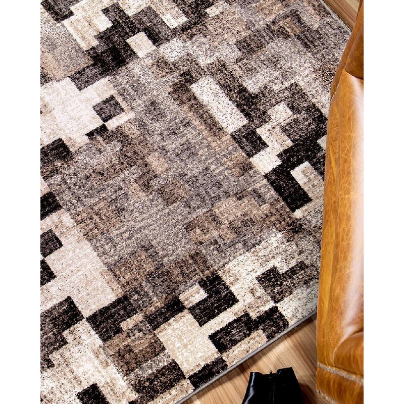 Palmetto Living by Orian Rugs Adagio Tower House Grey Area Rug Bed