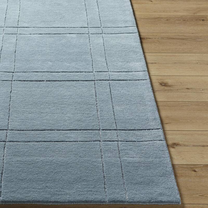Keshaun Casual Solid Color Wool Area Rug