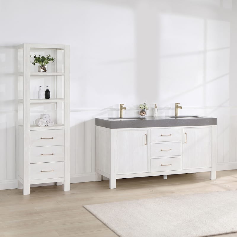 Miseno MV-NM-703860M León 60" Free Standing Double Basin Vanity Set