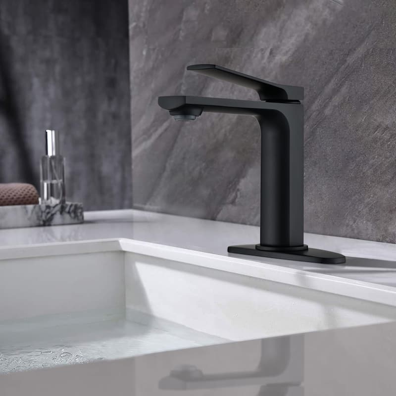 BATHLET Vessel Sink Faucet with Deck Plate, Bathroom Faucet