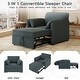 preview thumbnail 18 of 23, Roomfitters Convertible Sofa Bed, 3 in 1 Sleeper Chair with Adjustable Backrest and Thick Cushions, Linen Frame