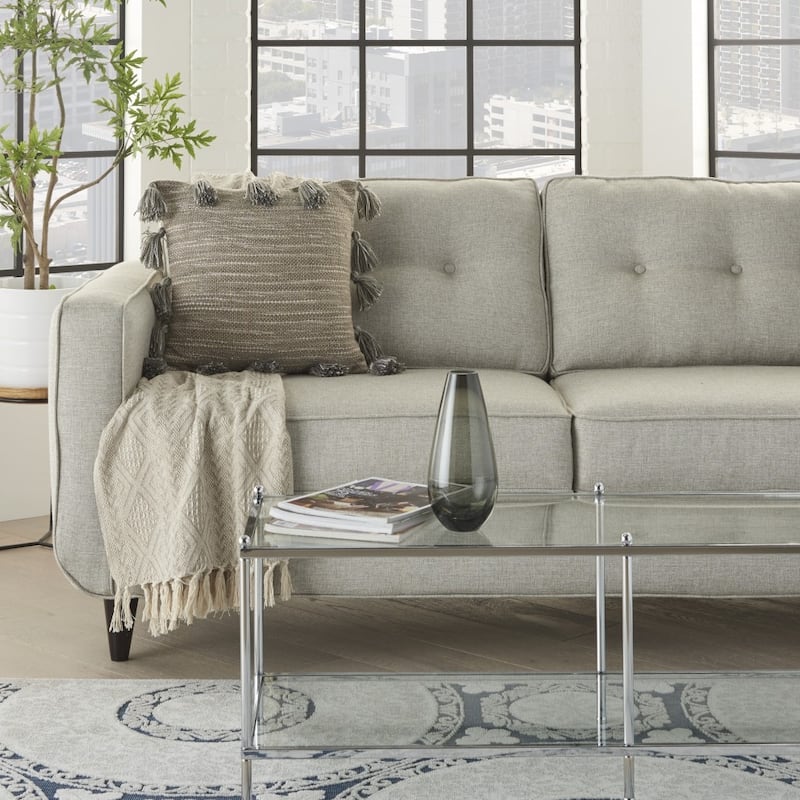 Off Tasseled Throw Pillow