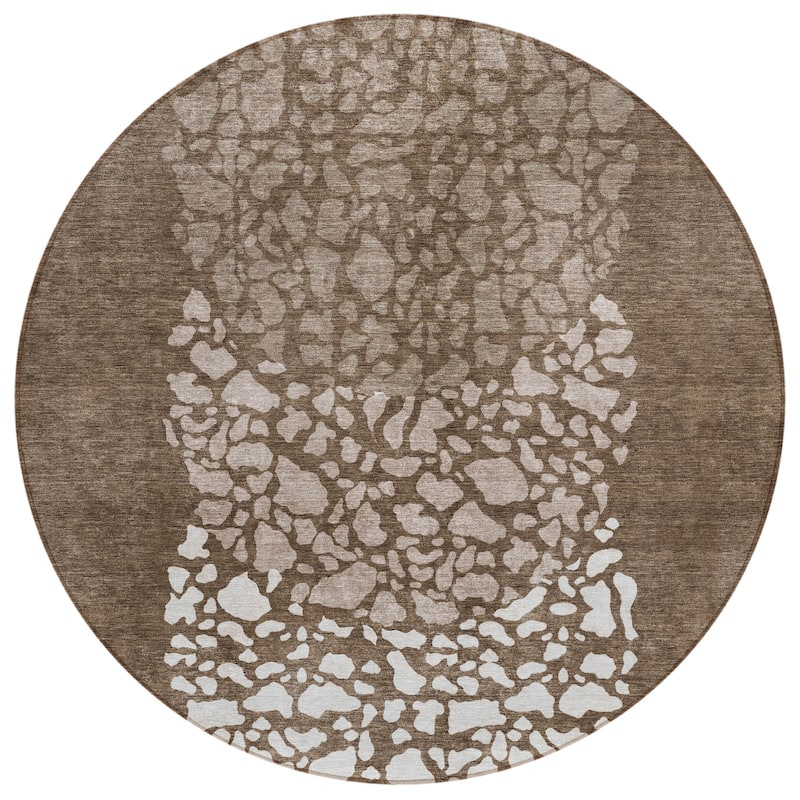 Machine Washable Indoor/ Outdoor Chantille Modern Mosaic Rug
