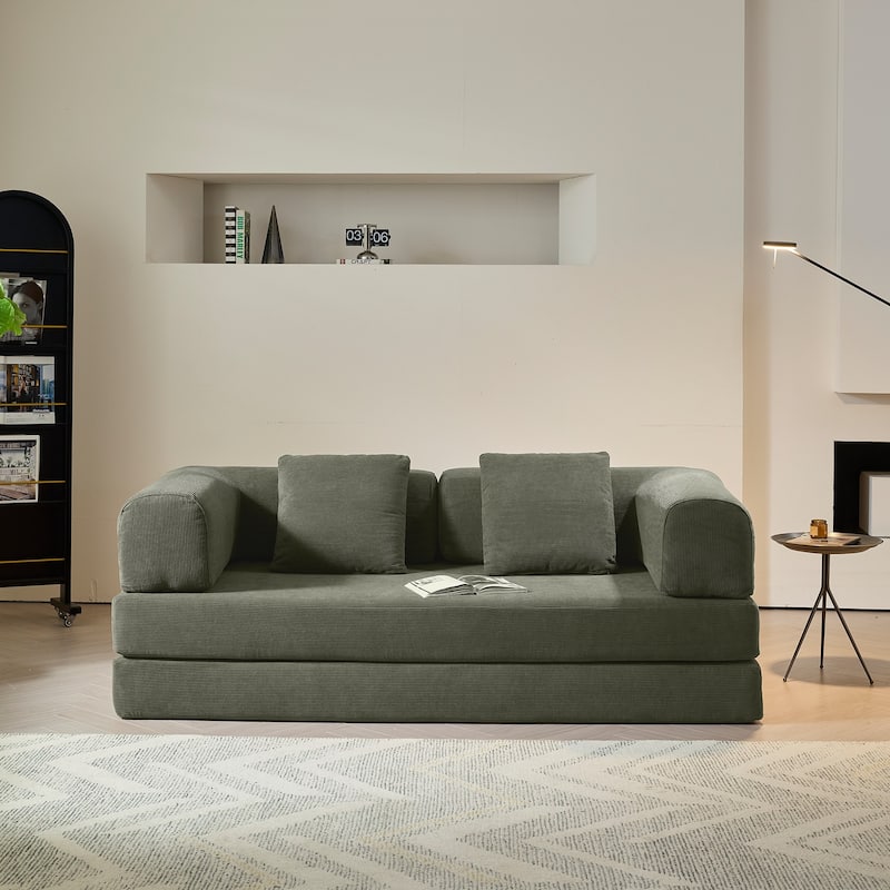 JASIWAY Modern Vintage Convertible Sleeper Sofa Bed