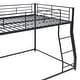 preview thumbnail 4 of 9, Full XL over Queen Metal Floor Bunk Bed, Black