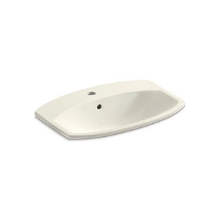 Kohler Cimarron® Drop-In Bathroom Sink with Single Faucet Hole Biscuit (K-2351-1-96)