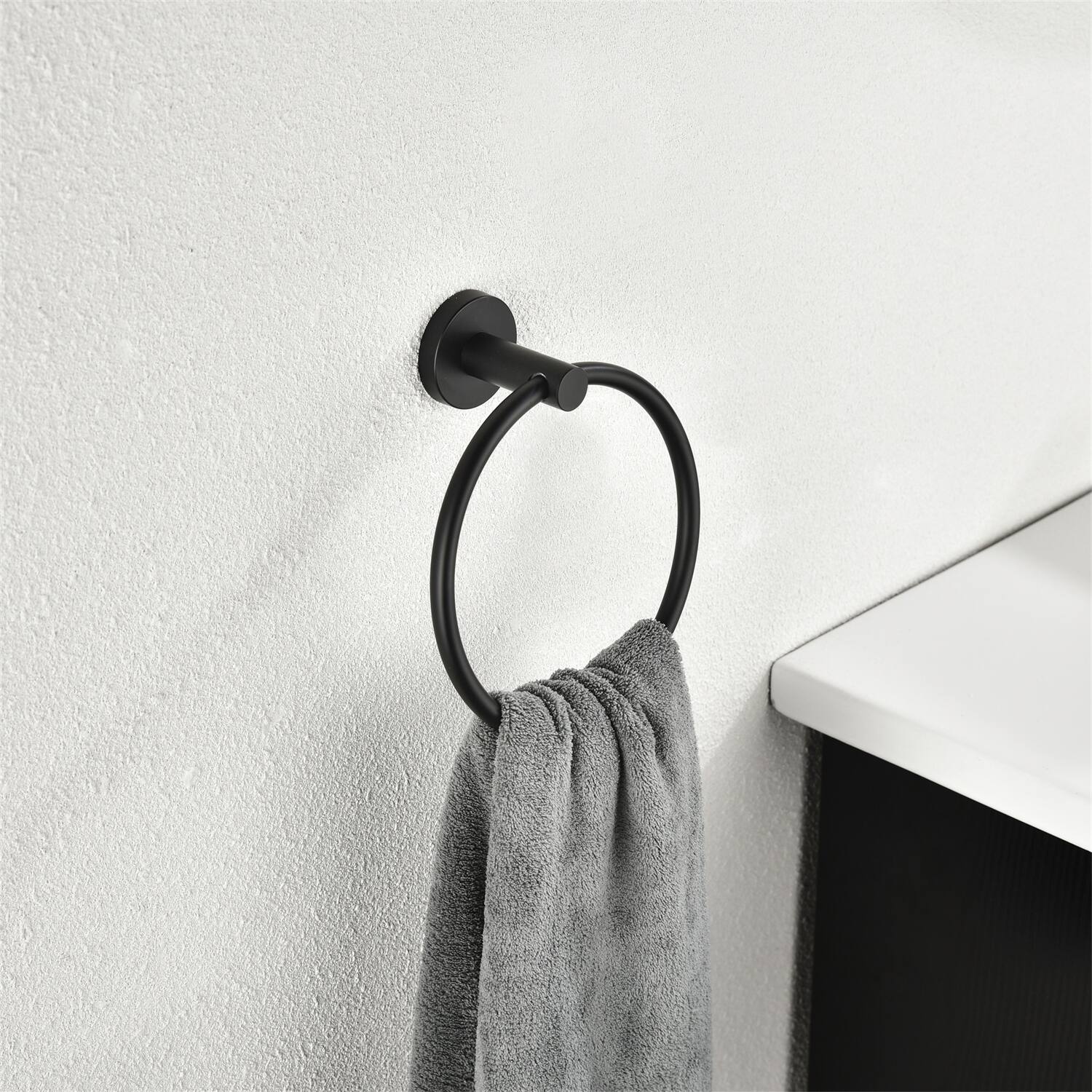 6 Piece Stainless Steel Bathroom Towel Rack Set Wall Mount Bed Bath