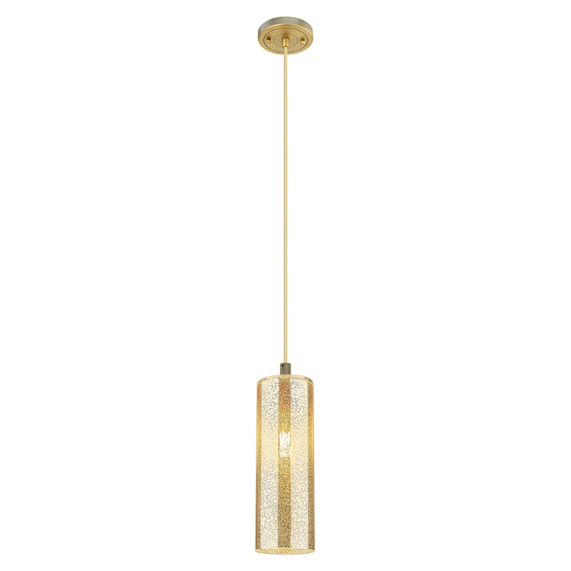 Innovations Lighting Downtown Urban - Crown Point - 1 Light 12" Cord Hung Pendant - Brushed Brass/Mercury Shade