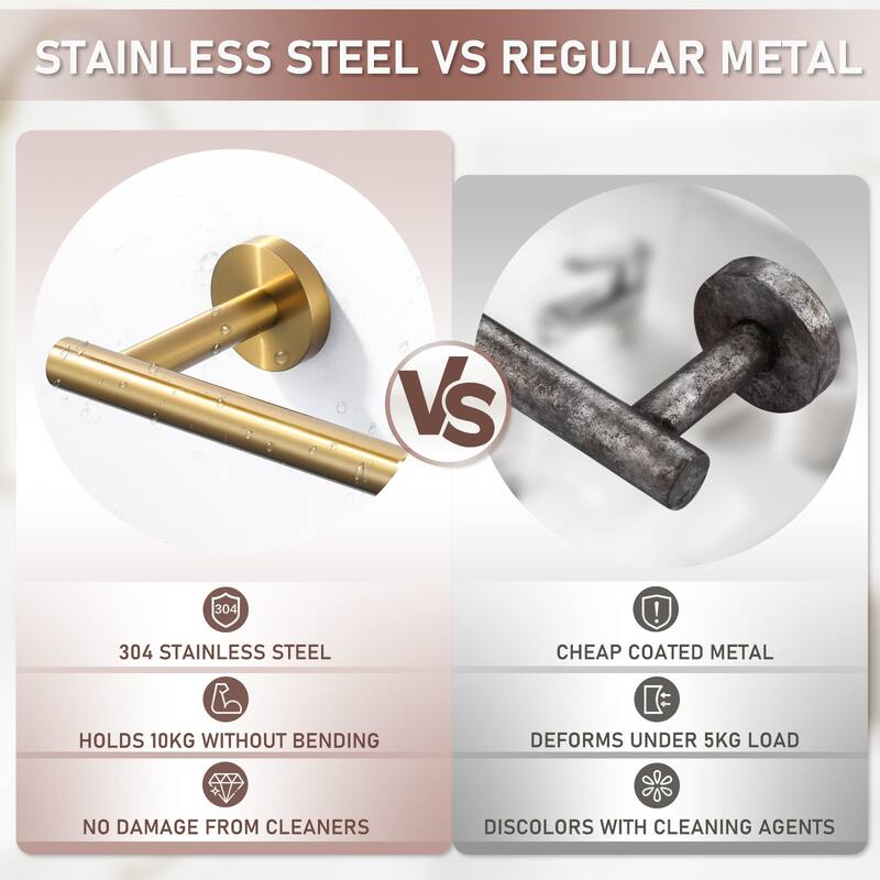 WOWOW 6-Piece Bath Hardware Set with Mounting Hardware