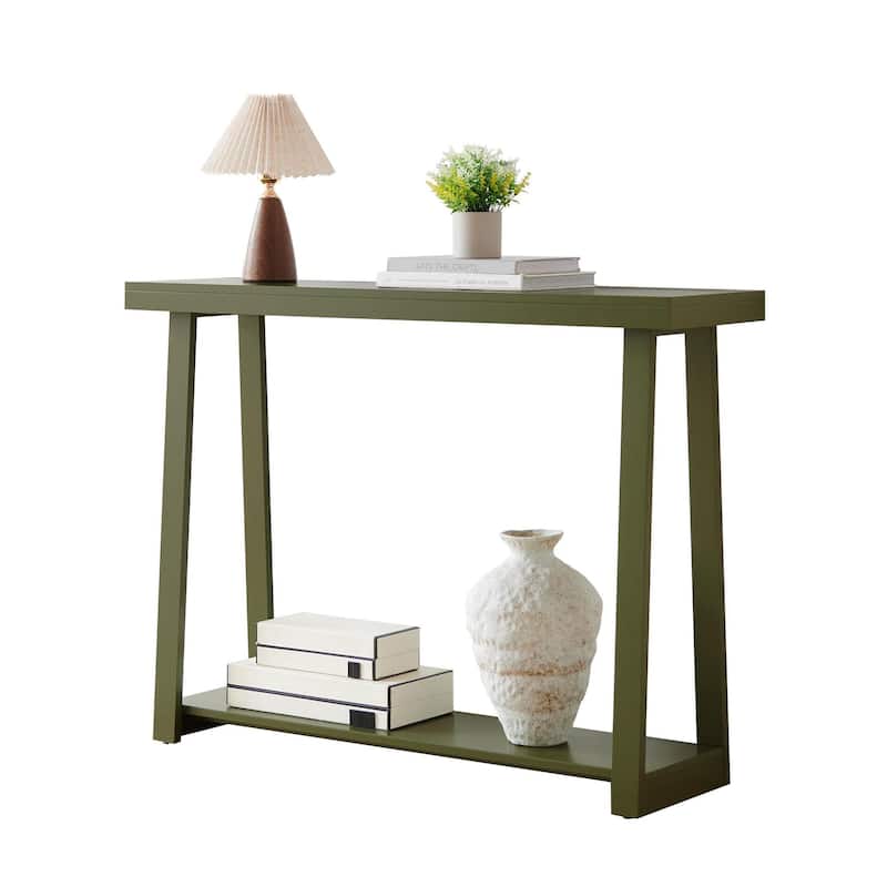 Emma Collection Wood 36" Modern Console Table with Shelf