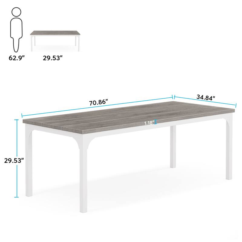 70.8 Inch Executive Desk, Large Office Computer Desk