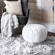 preview thumbnail 24 of 32, nuLOOM Handmade Moroccan Leather Ottoman Pouf
