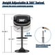 preview thumbnail 58 of 78, Bar Stools Adjustable Height Swivel Faux Leather Armless Barstools