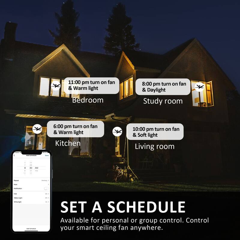 CARRO Boreas 52" Smart Ceiling Fan with Light and Remote-Downrod