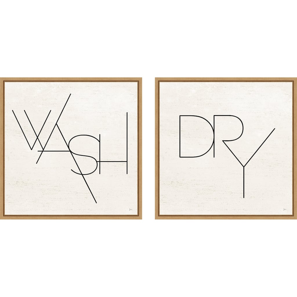 Amanti Art Wash & Dry Laundry 2 Piece by Jess Aiken Framed Canvas Wall Art
