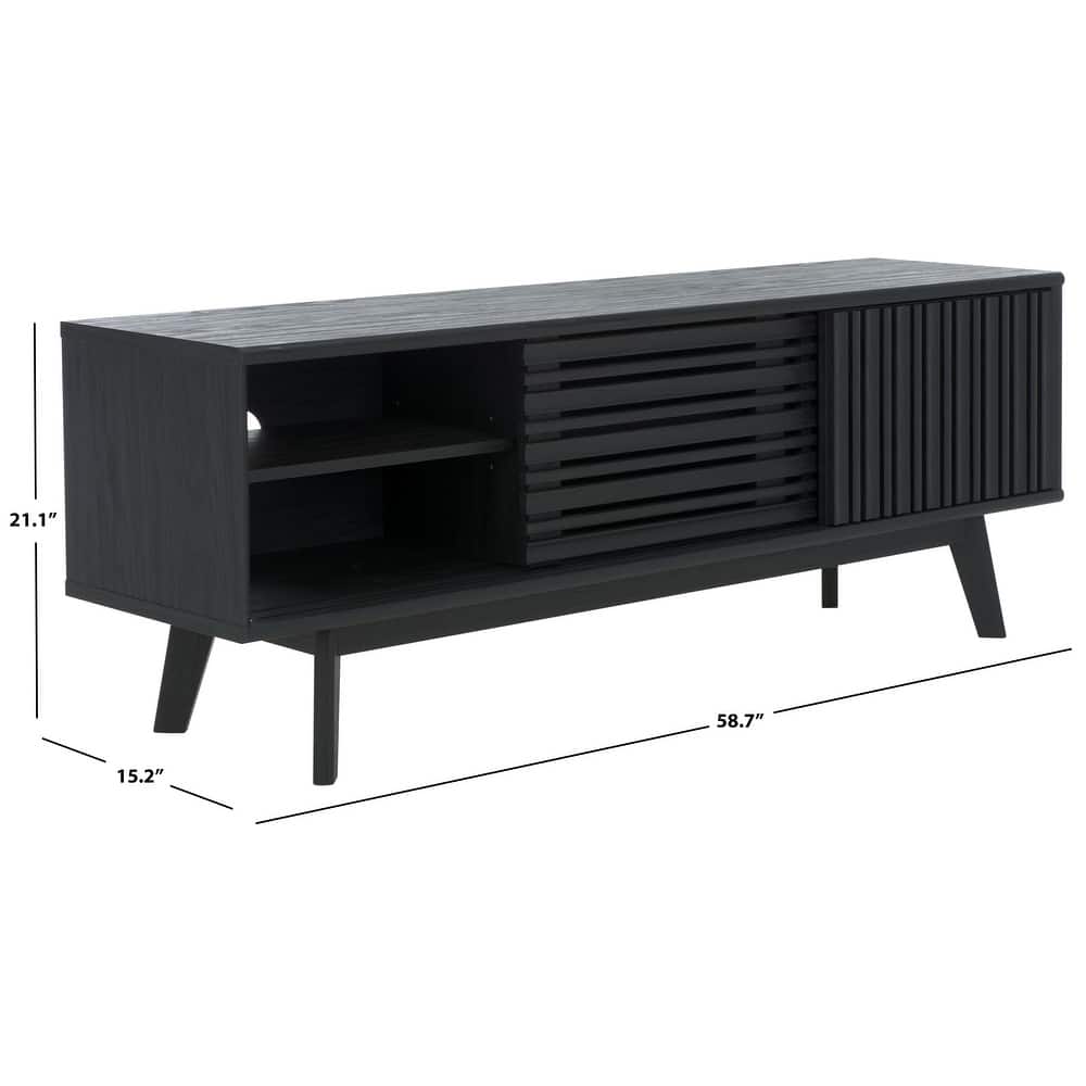 SAFAVIEH Home Esma 3 Door Media Stand. - 59Wx15Dx21H