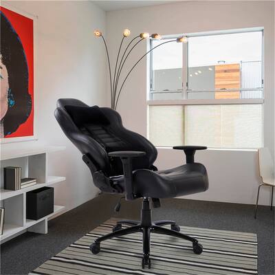 Global Pronex Ergonomic Fabric Computer Game Chair with Adjustable Armrest High Back, Desk Chair with Mute Casters