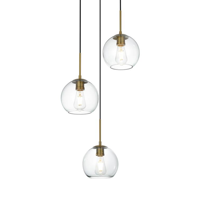 Clear Glass 3-light Pendant