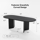 preview thumbnail 10 of 22, Solid Wood 79'' Oval Dining Table for 8 People Nordic style - 79*33.5