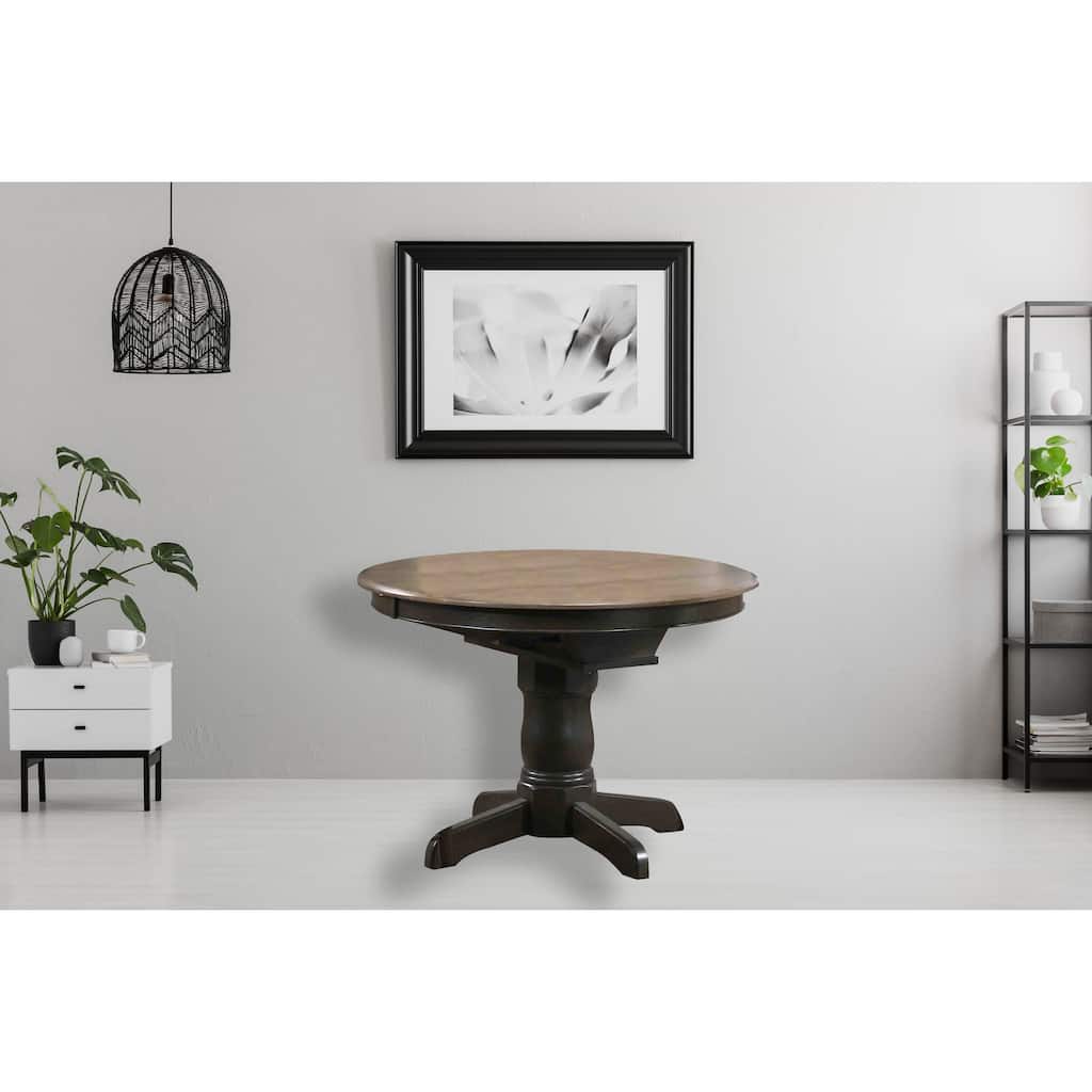 Round Butterfly Leaf Dining Table