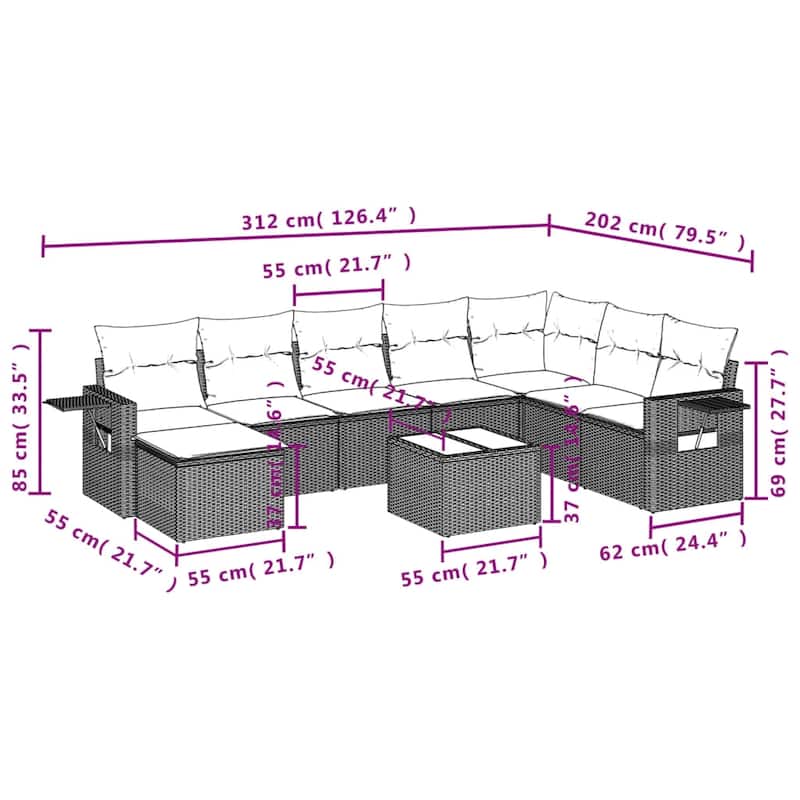 vidaXL Garden Sofa Set