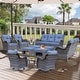 preview thumbnail 23 of 97, Gray Wicker Rattan Outdoor Patio Furniture Set Swivel Chair with Cushion