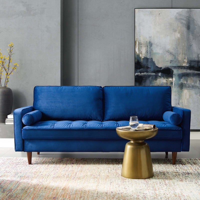 Carson Carrington Talby Velvet Sofa - Navy