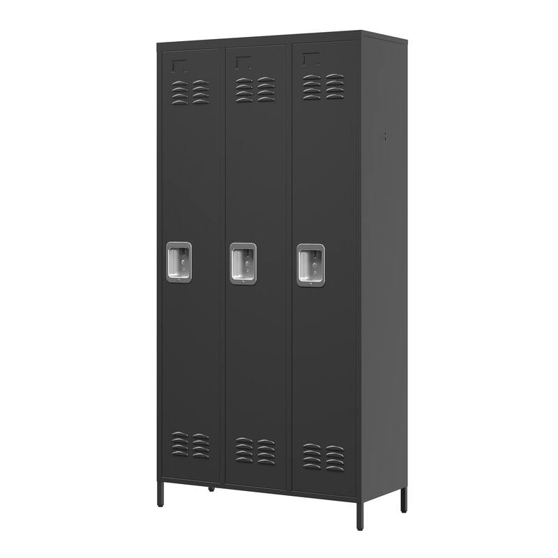 3 Door 72"H Metal Lockers With Lock