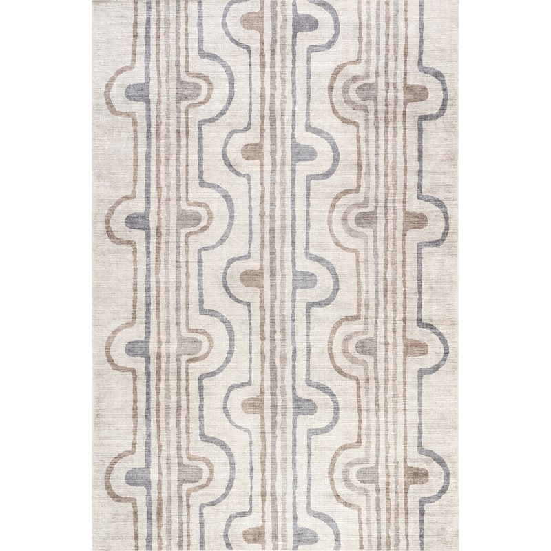 Nuloom Green Haven Collection Recycled Cotton Machine Washable Area Rug