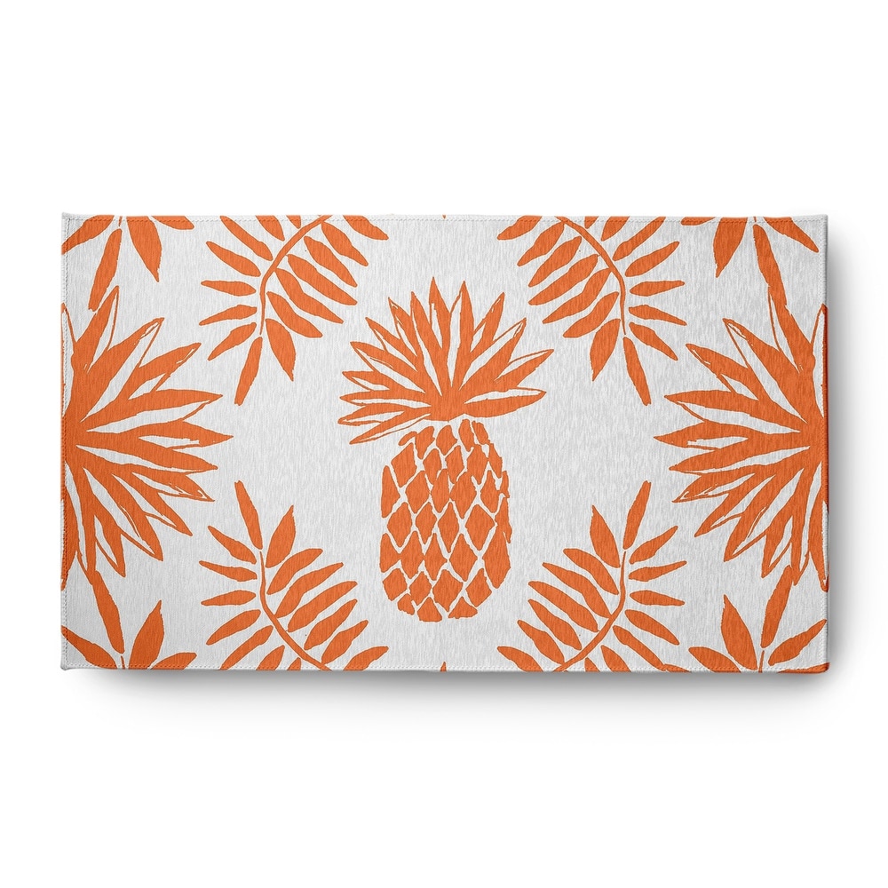 Pineapple Leaves Spring Chenille Rug
