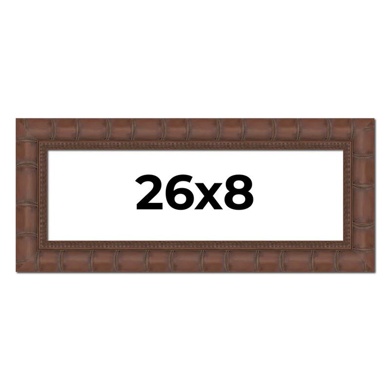 26x8 Frame Pewter Solid Wood Picture Frame Width 1.625 Inches | Interior Frame Depth 0.6875 Inches