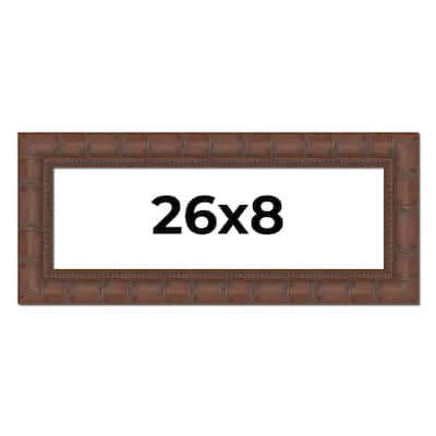 26x8 Frame Pewter Solid Wood Picture Frame Width 1.625 Inches | Interior Frame Depth 0.6875 Inches