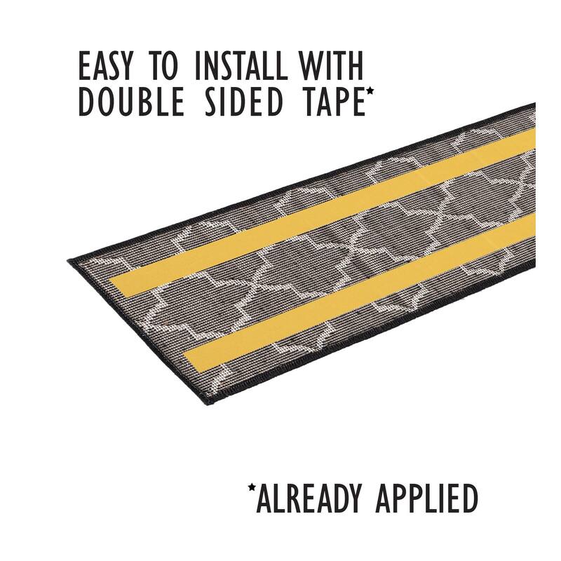 SUSSEXHOME Geometric Stair Treads with Easy to Install Double Adhesive Tape 9" x 28"