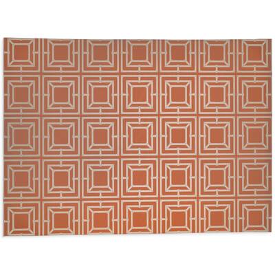 HAMPTON BAMBOO ORANGE Bath Rug By Kavka Designs