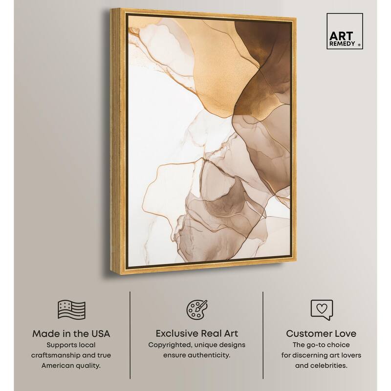 Sepia Silk Streams Canvas by Art Remedy