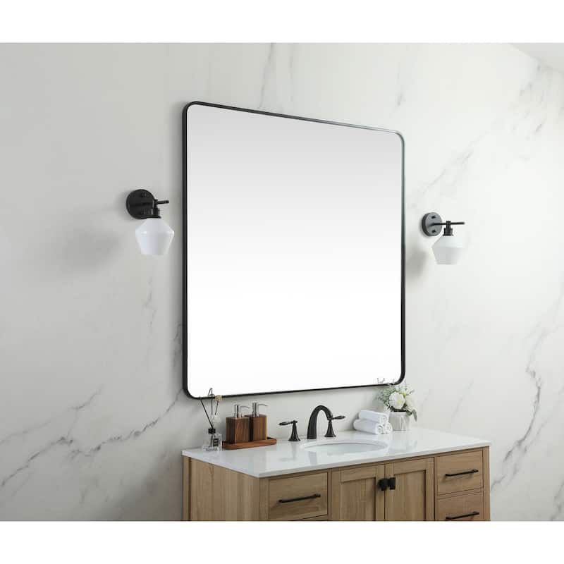 Indigo Home Soft corner metal square mirror 48x48 inch