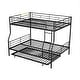 preview thumbnail 73 of 95, Metal Bunk Bed with Trundle and Guardrail, Convertible to Two Beds