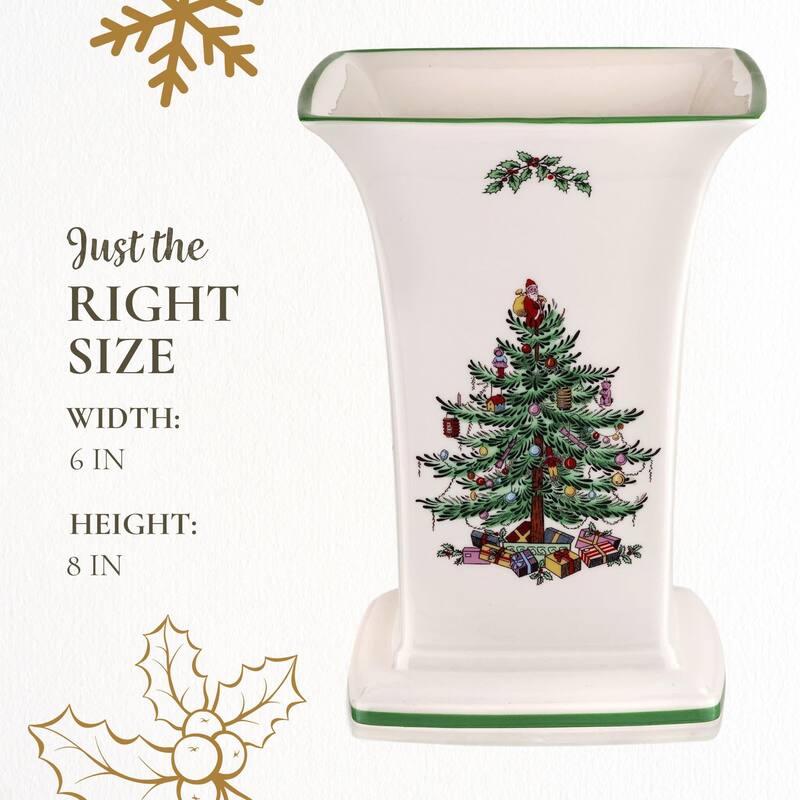 Spode Christmas Tree Square Vase