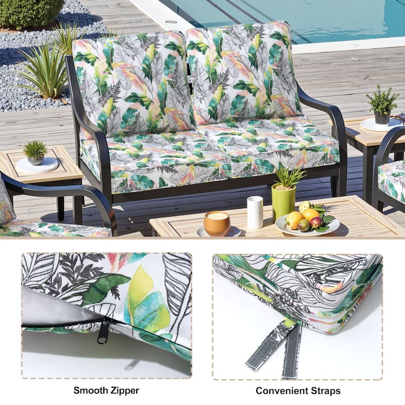 Crestlive Outdoor Deep Seat Cushion Set