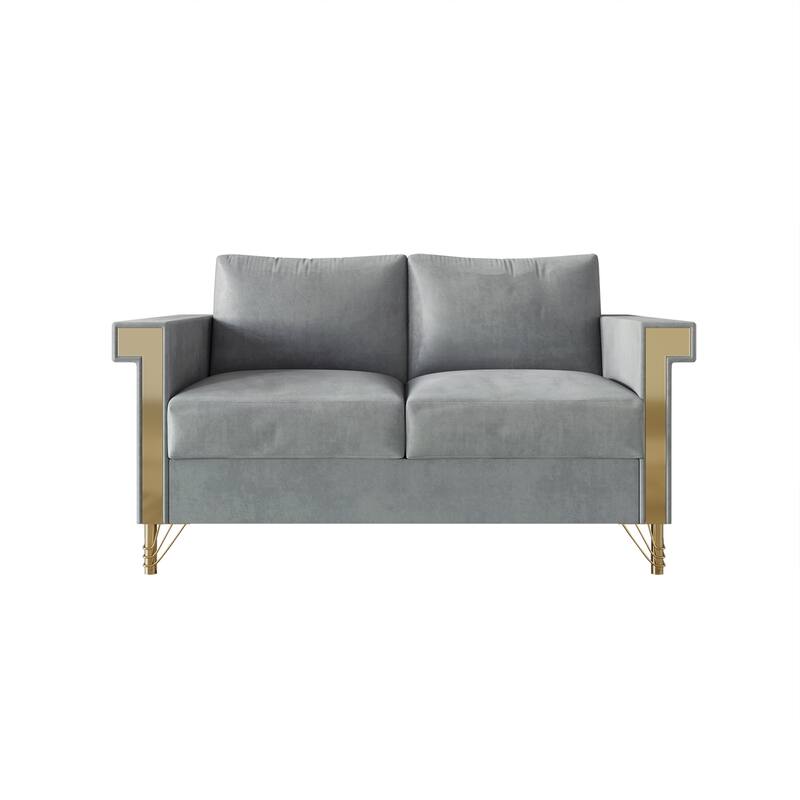 CraftPorch Glam Velvet Upholstered 2-Piece Living Room Set