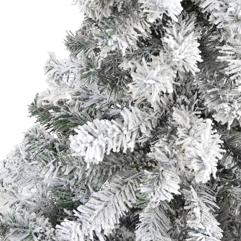 4' Flocked Rock Springs Spruce Artificial Christmas Tree, Unlit - 4 Foot