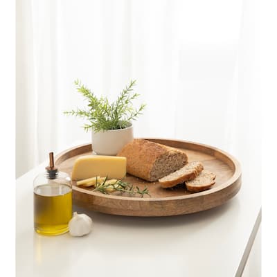 Kate and Laurel Halsey Round Lazy Susan Tray