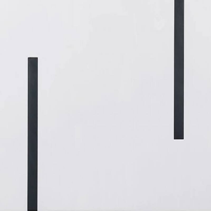 Alz Dining Table, 66 Inch White High Gloss Top, Modern Sleek Black Frame - Black, White