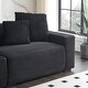 preview thumbnail 14 of 15, Oaks Aura 104.72in. 4-seat Large Sofa With Throw Pillows, Modern Corduroy Fabric Multicolour Choice Couch