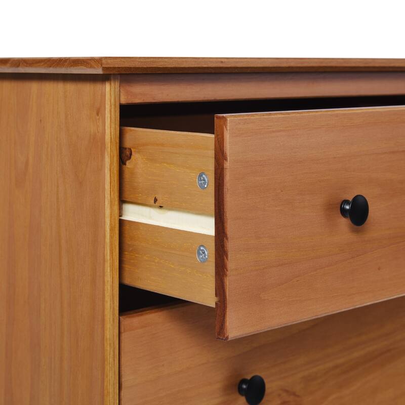 Walker Edison Bullrushes 4-drawer Solid Wood Chest