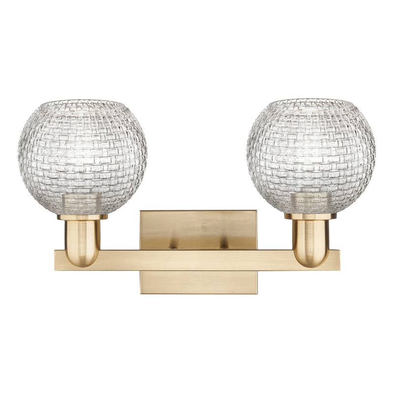 Innovations Lighting Endless Possibilities Arcadia - Athens - 2 Light 17" Basketweave Bath Vanity Light