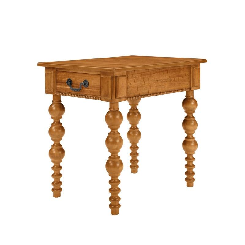 Retro 3-Piece Solid Wood Coffee Table Set with Storage Drawer, Vintage Design for Living Room and Office Decor