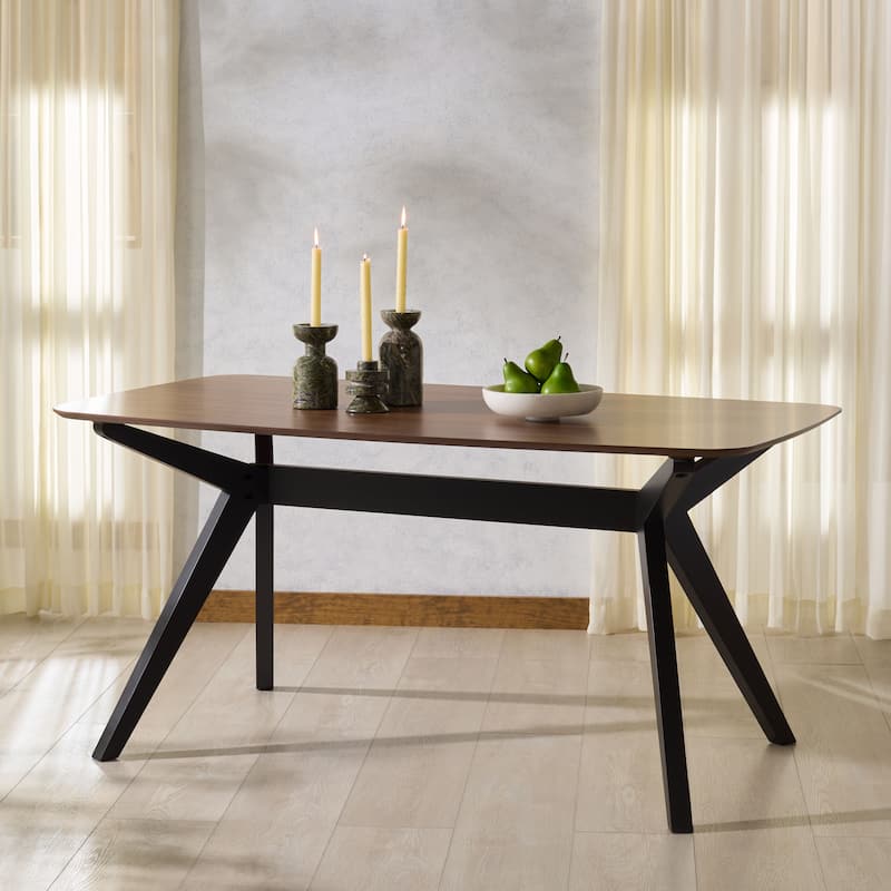 SAFAVIEH Couture Divya Rectangle Wood Dining Table - 63"W x 35"D x 30"H